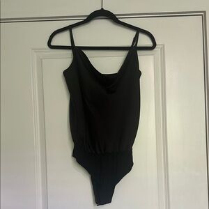 She + Sky scoop Black Bodysuit